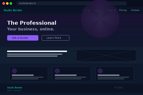 Example professional multi-page website